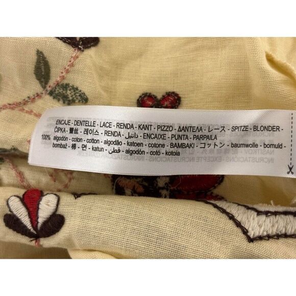 Zara Womens Embroidered Dress Size S Beige Ivory Crochet Floral 6895/003 NWT - Picture 13 of 16